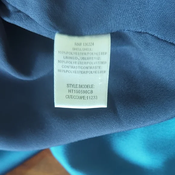 Blue Sleeveless Dress Halston Heritage Size 8 - Picture 11 of 12